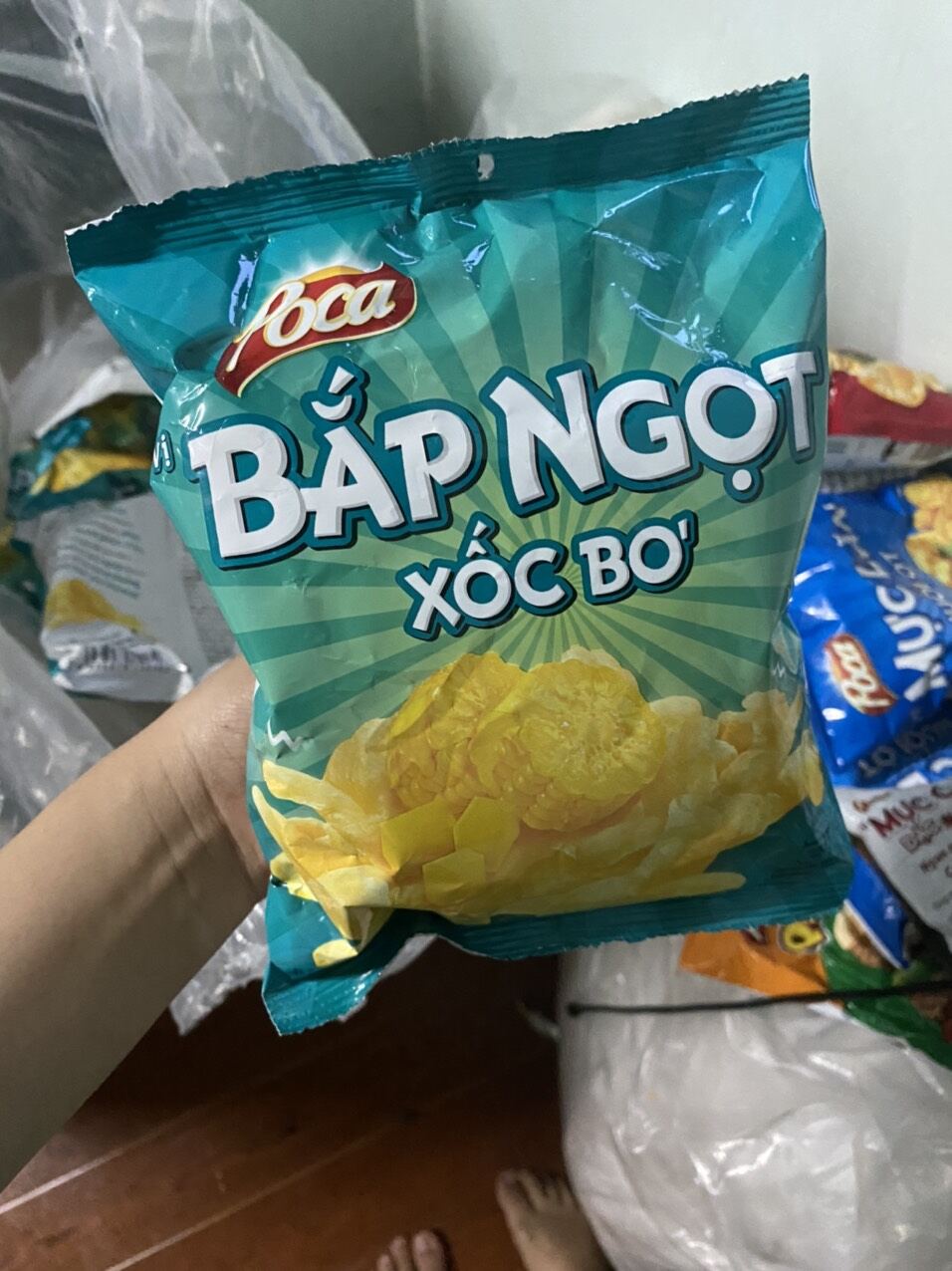 500gr bim bim ngô xốc bơ poca max ngon