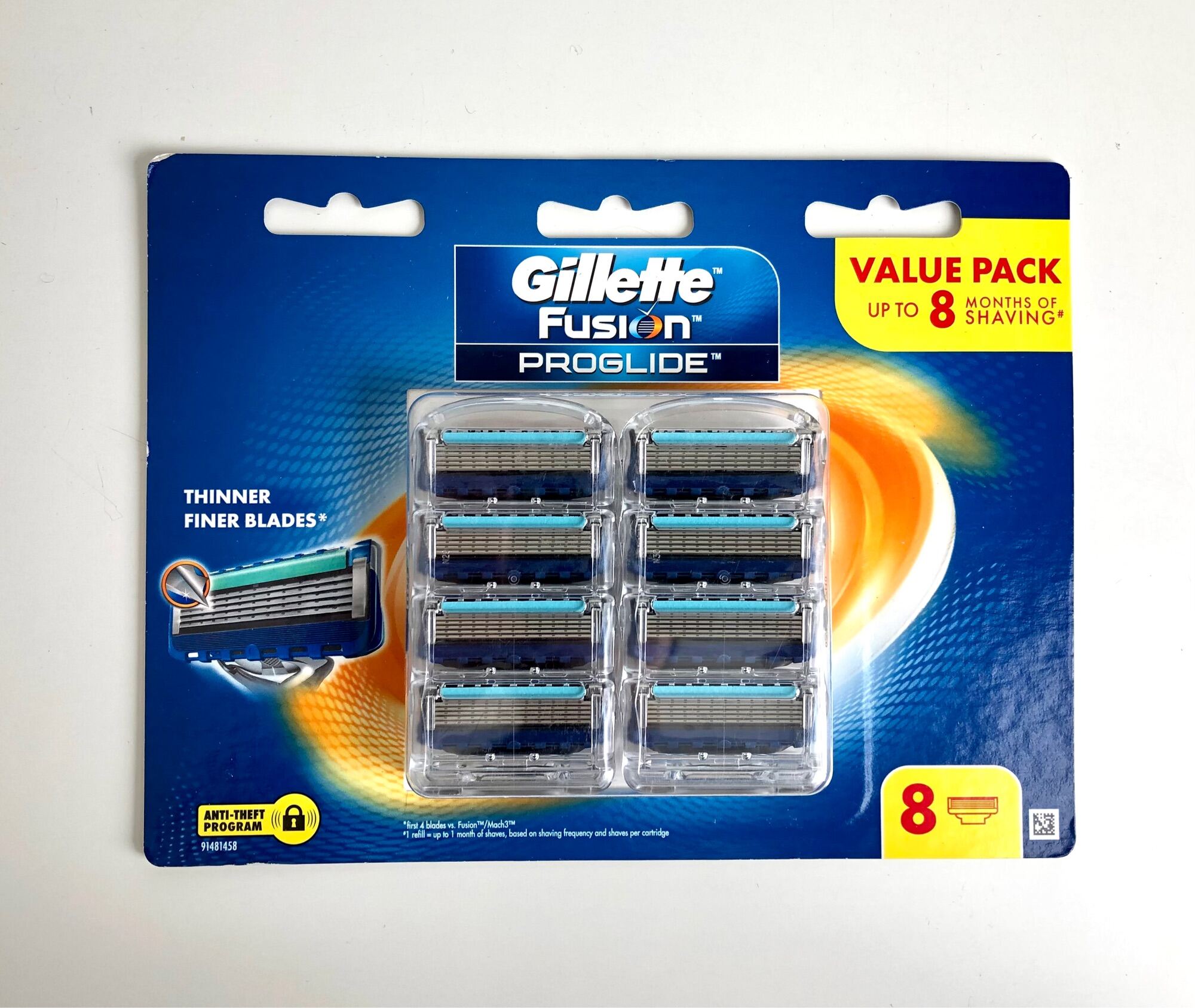 Lưỡi dao cạo râu Gillette 5 lưỡi Fusion Proglide - hộp 8