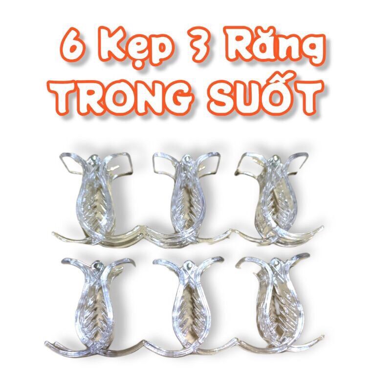 Kẹp tóc càng cua nữ 3răng-5răng nhiều màu:1kẹp