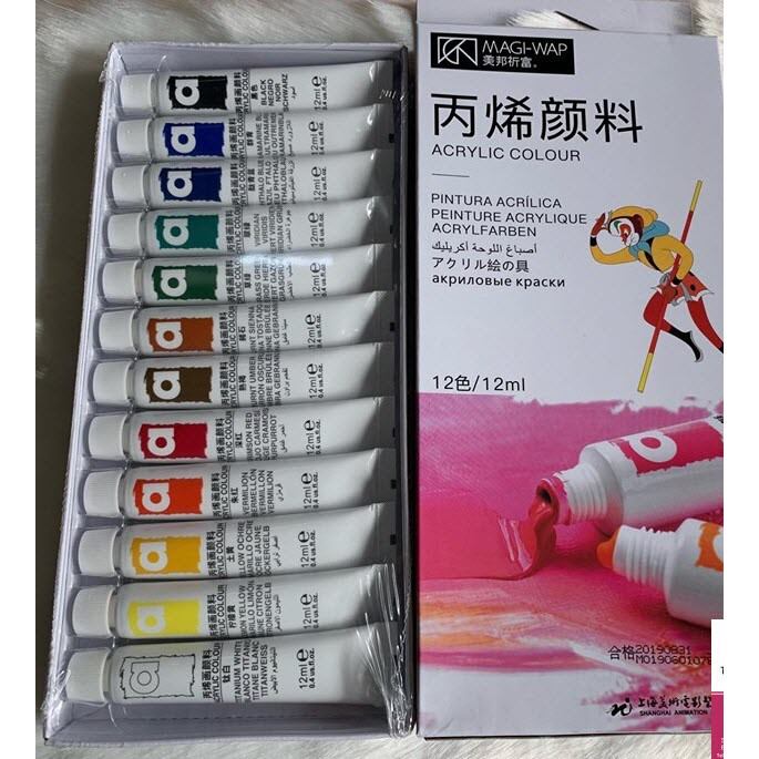 Sét bột vẽ móng 3d 12 màu siêu đẹp, siêu nét