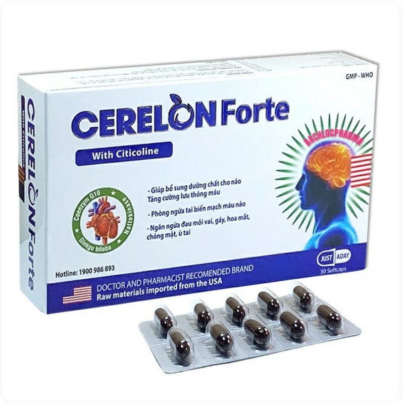 Hoạt huyết dưỡng não CERELON FORTE With Citicolin