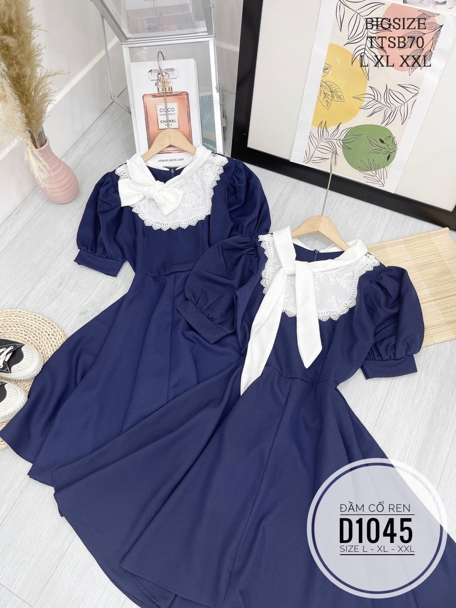 Bigsize 60- 90kg ĐẦM CỔ REN