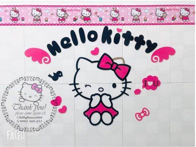 🌸VIỀN TƯỜNG HELLO KITTY