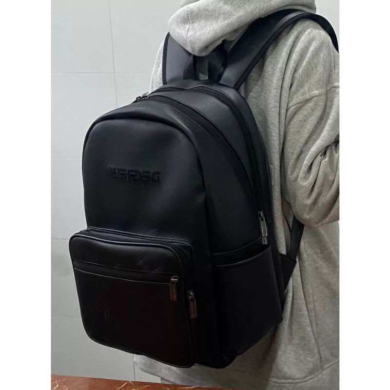 Balo Degrey Leather Basic Backpack Chất Da Simili Cao Cấp Chống Nước Cặp Da Đi Học Màu Đen Thời Trang Balo 2810 Shop