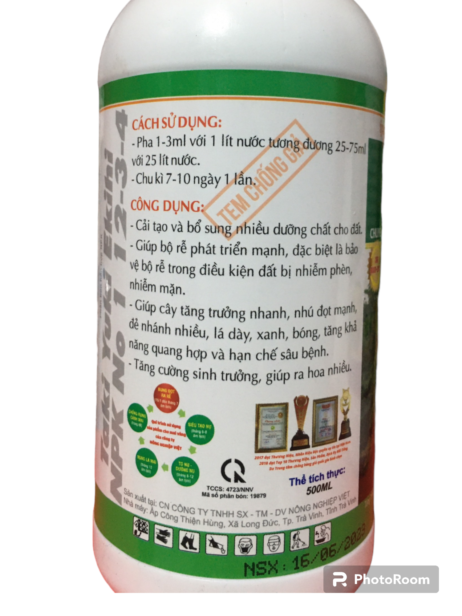 Phân bón MAX ROOT - BUNG ĐỌT RA RỄ MAI VÀNG. CHAI 500ML
