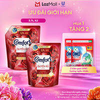 Combo 2 Túi Nước Xả Vải Comfort Đậm Đặc Hương Nước Hoa Thiên Nhiên Quyến Rũ 3.7/3.8L