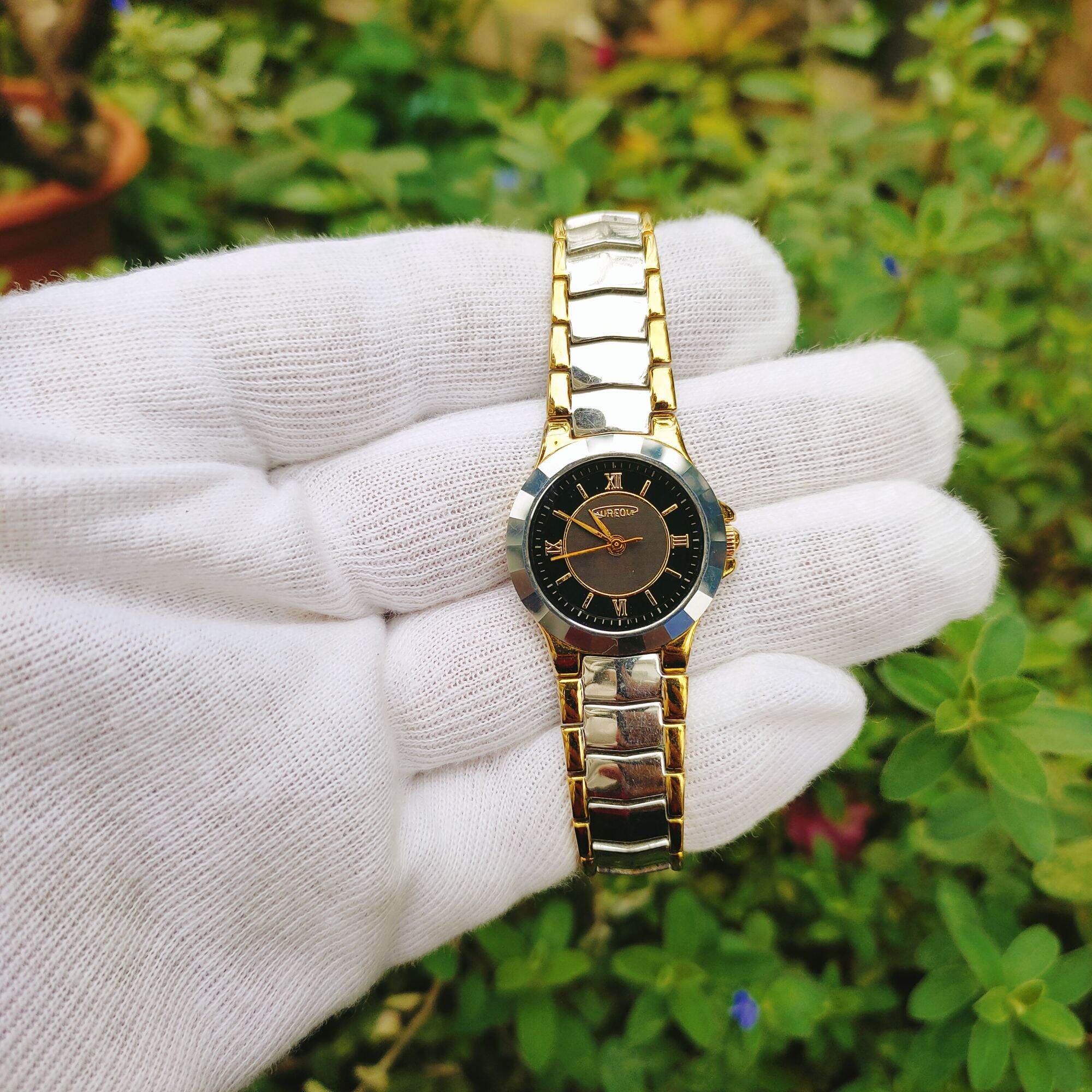 ng hồ nữ Aureole Thụy sĩ, mặt tròn size 23mm