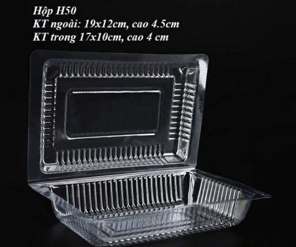 Lốc 100 cái hộp nhựa định hình h50