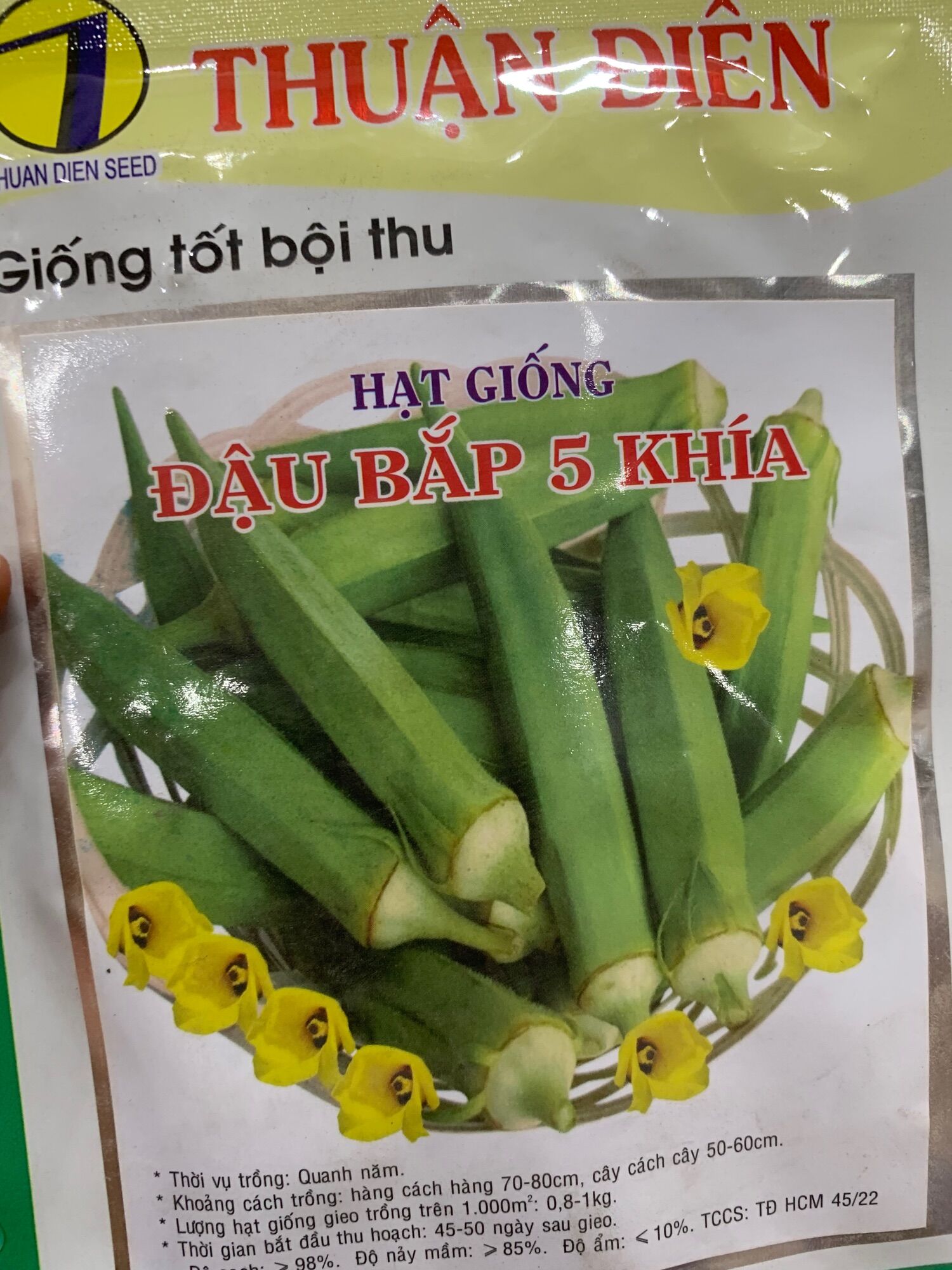 Hạt Giống Đậu Bắp 5 Khía gói 20g
