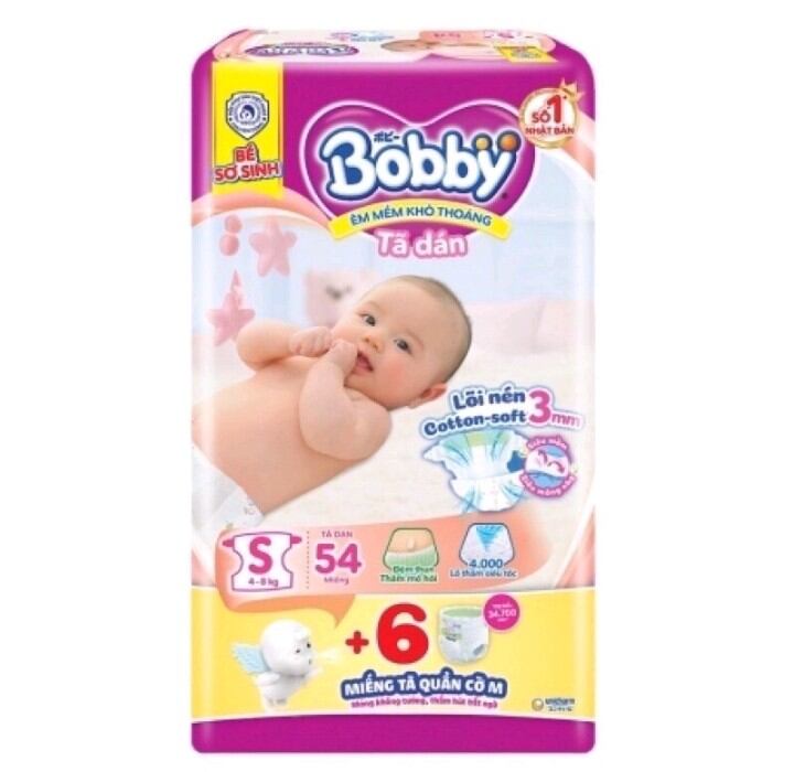 Tã dán Bobby S54 tặng thêm 6 miếng