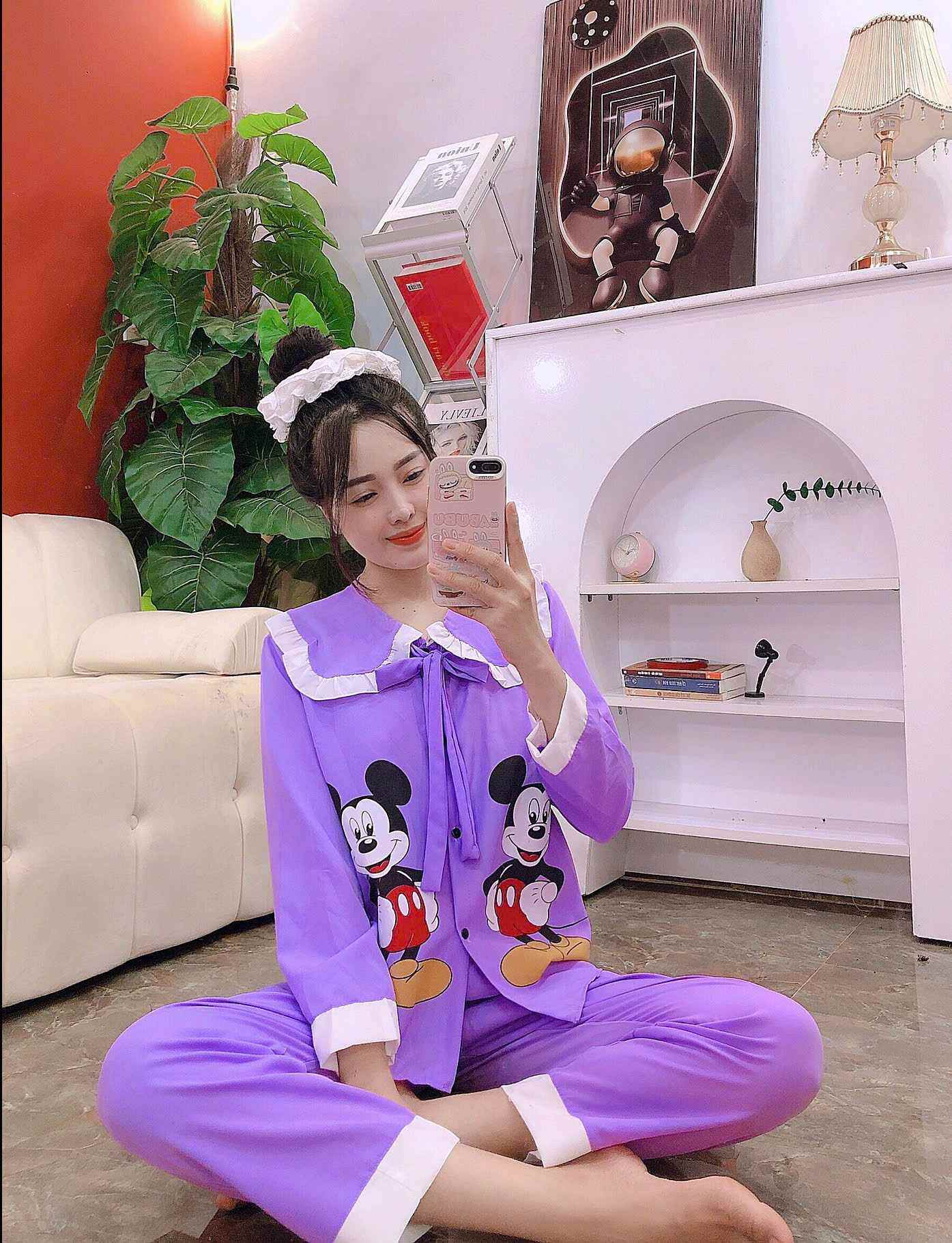 SET BỘ QUẦN DÀI TAY Dài 40_60KG CHẤT KATE LỤA MỀM MỊN MÁT