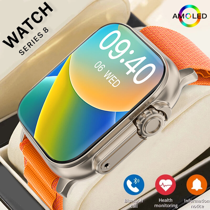 Đồng hồ thông minh 2024 T900 Ultra2 49mm Nfc Bt Gọi chống nước với nhịp tim &amp; huyết áp Theo dõi sức khỏe &amp; giấc ngủ