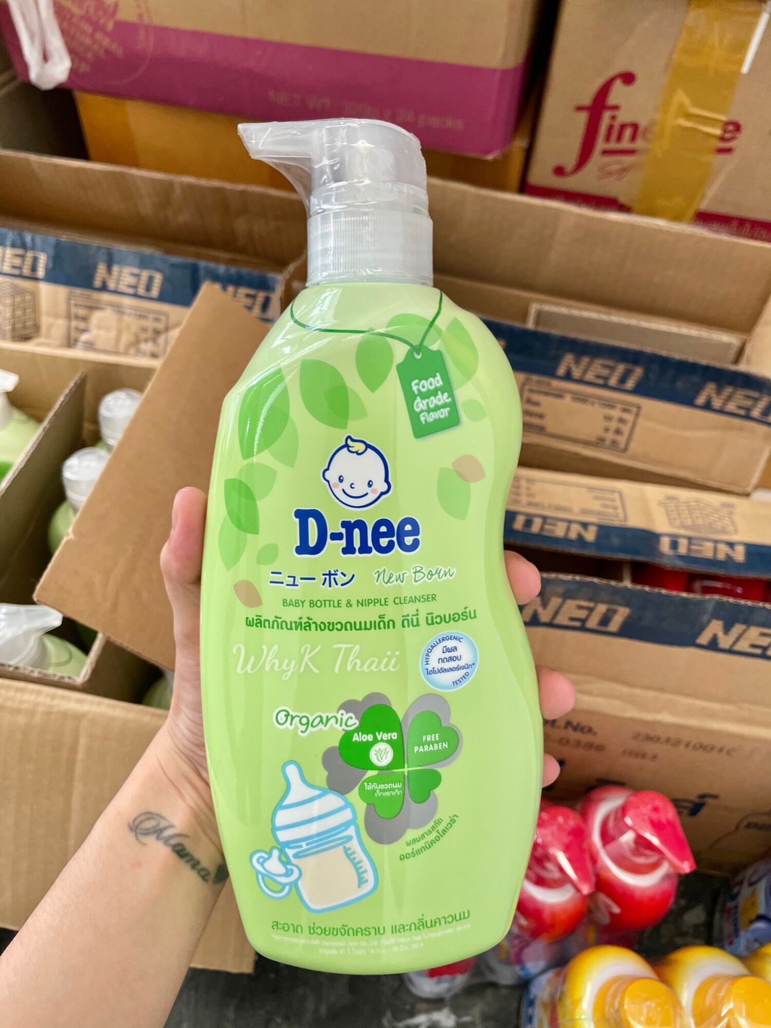 [HCM]Nước Rửa Bình Sữa Dnee Thái Lan 620ml Phiên Bản Mới Nhất