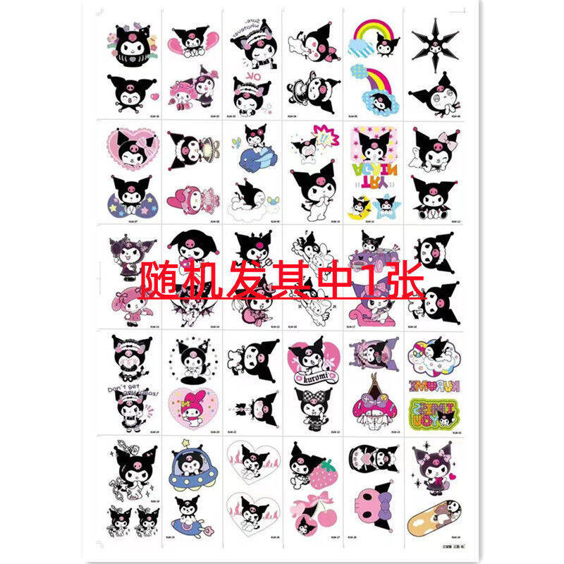 Sanrio Kuromi Hello Kitty Chống Thấm Nước Lâu Dài Tatto Dán Thiết Kế Hoạt Hình Dễ Thương Có Thể Giặt Hoàn Hảo Cho Học Sinh Và Trang Trí Nhà