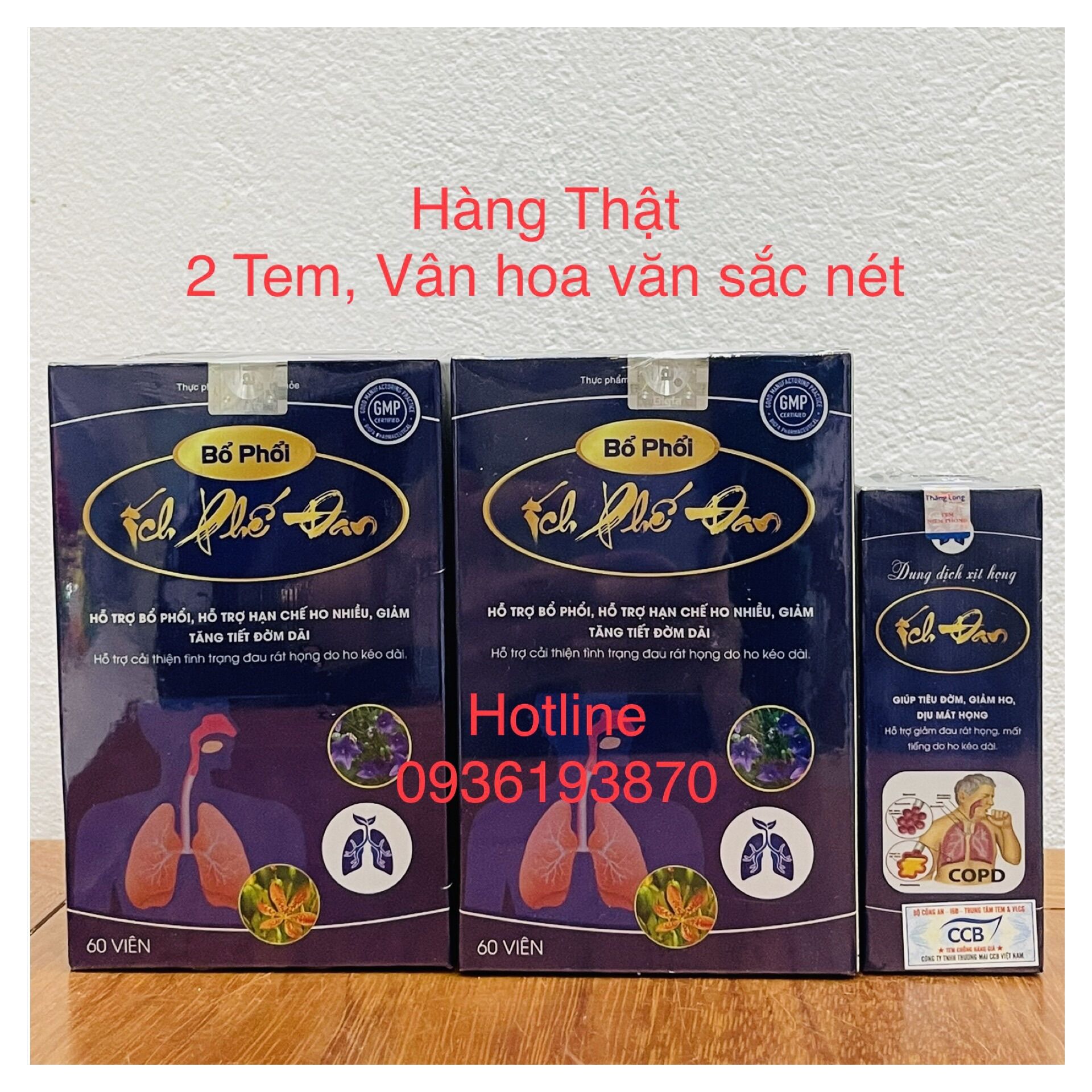 BỔ PHỔI ÍCH PHẾ ĐAN - 2 Uống và 1 Xịt Họng