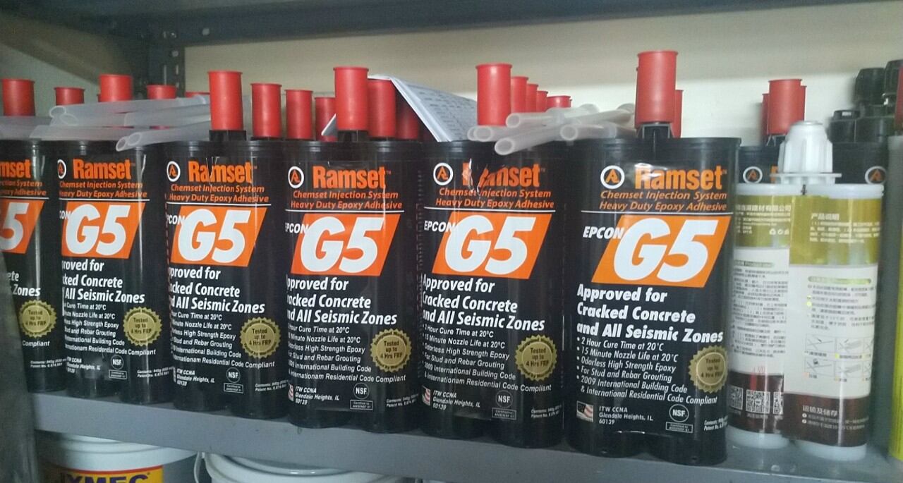Keo ramset g5 cấy thép dầm sàn 2 thành phần epcon g5