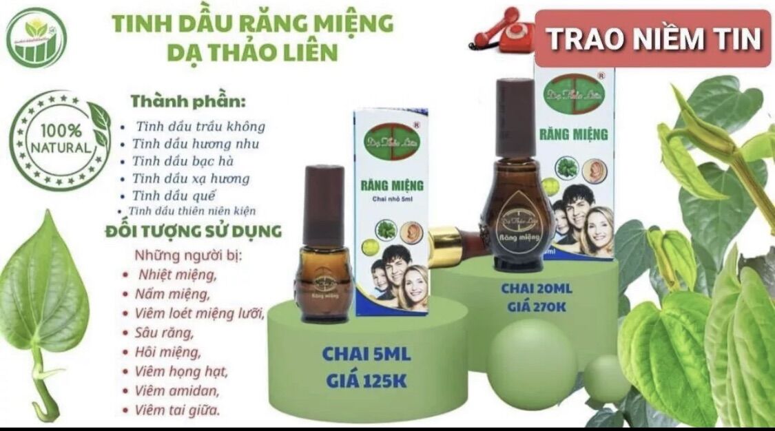 Combo tinh dầu răng miệng