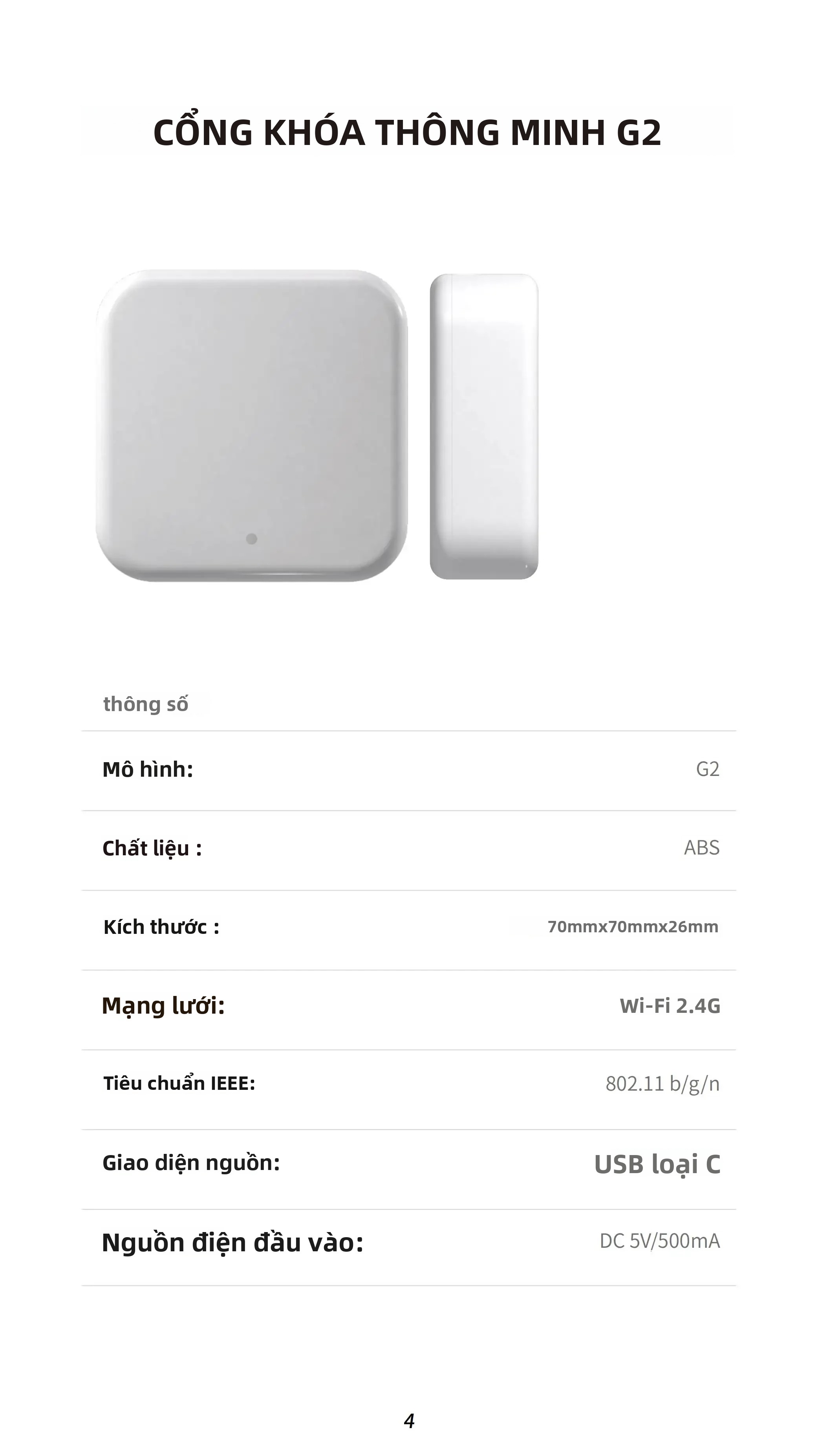 TTLOCK Gateway G2/G3/G3P/G4 Bluetooth To WiFi Hub Cho Khóa Cửa Nhà Thông Minh - WiFi/RJ45/POE/4G TLE