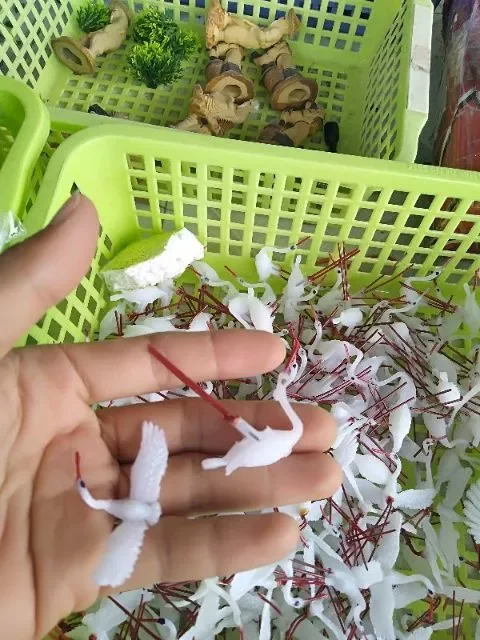 2 con cò trang trí tiểu cảnh