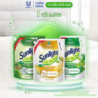 Nước rửa chén Sunlight Bio-care với thành phần từ 100% tự nhiên Túi 3.3kg