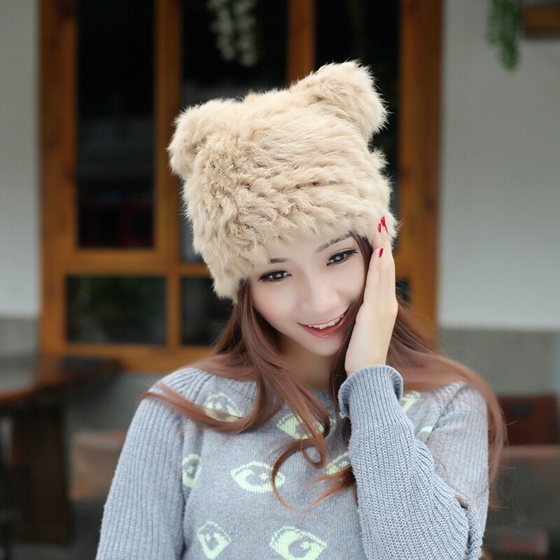 Mũ lông tai thỏ , Mũ Lông 2 tai