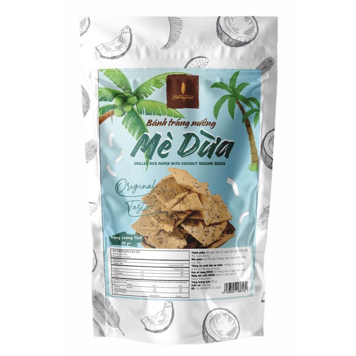 Bánh tráng nướng mè dừa 60gr