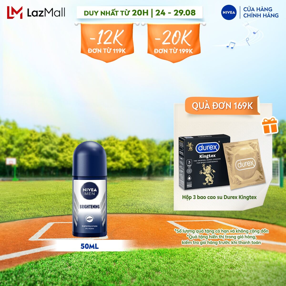 Lăn ngăn mùi nivea men brightening - 83748