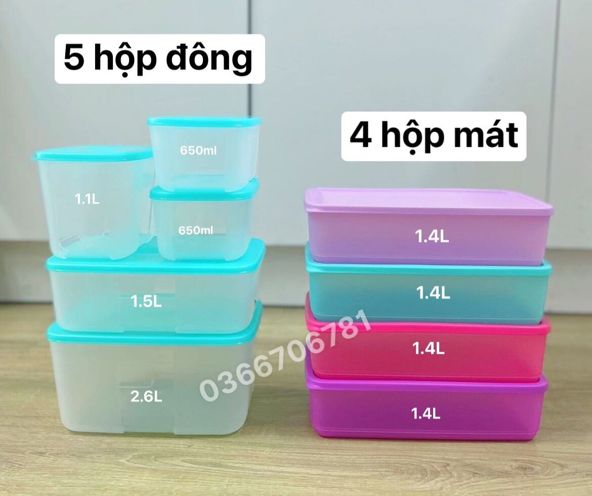 Combo 9 hộp Tupp giá rẻ