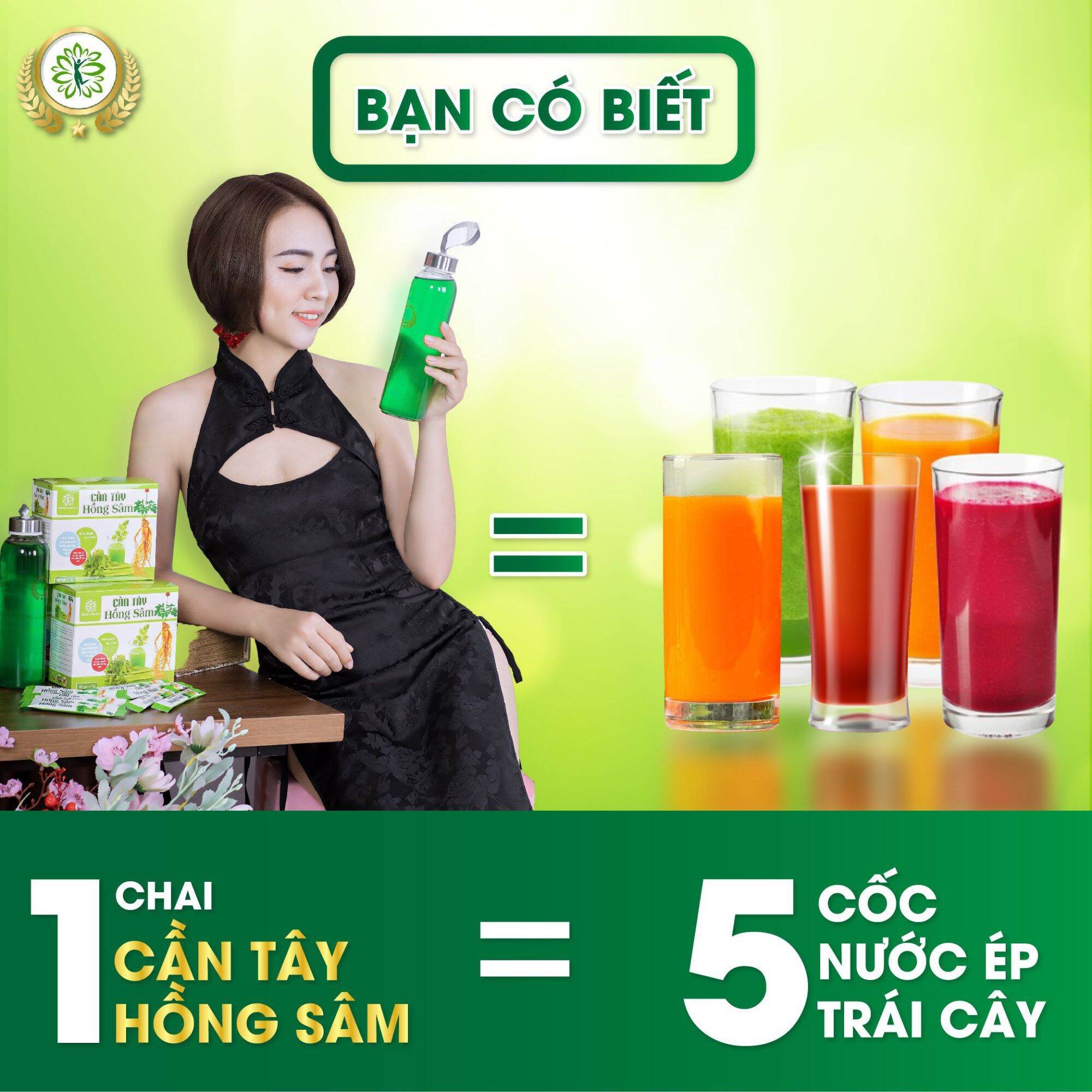 CẦN TÂY HỒNG SÂM LAN CHI B-Í QUYẾT TRẺ ĐẸP