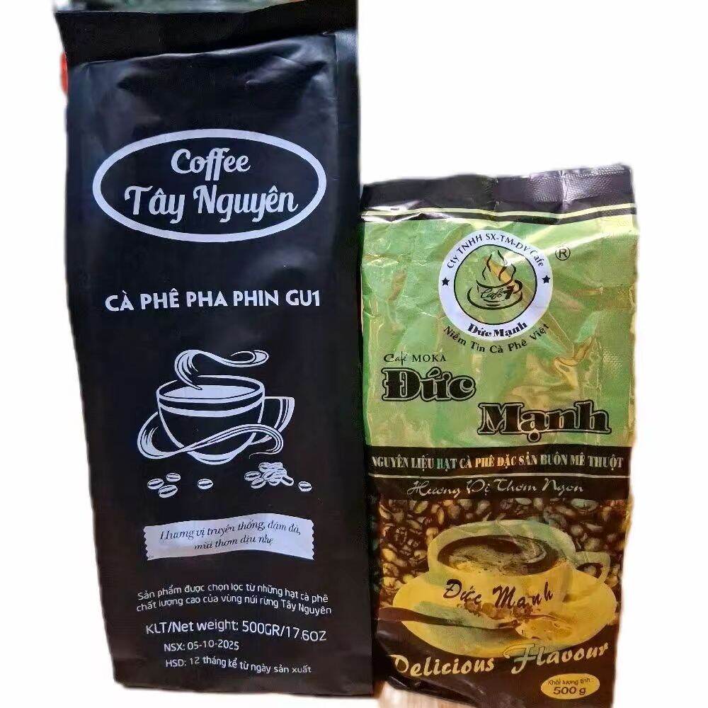 German Strong Coffee Combo, Mixed with Tay Nguyen Coffee, 1 Pack of 500g, Special Quality, Rich and Fatty Taste