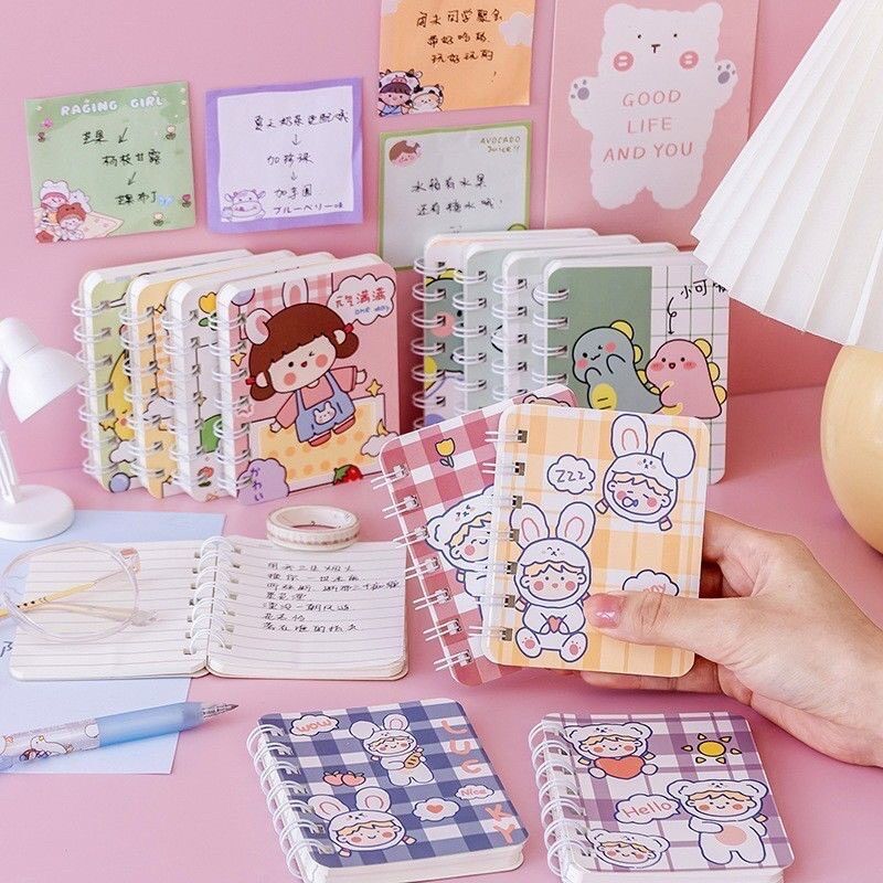 Sổ tay lò xo mini a7, sổ tay mini giao ngẫu nhiên