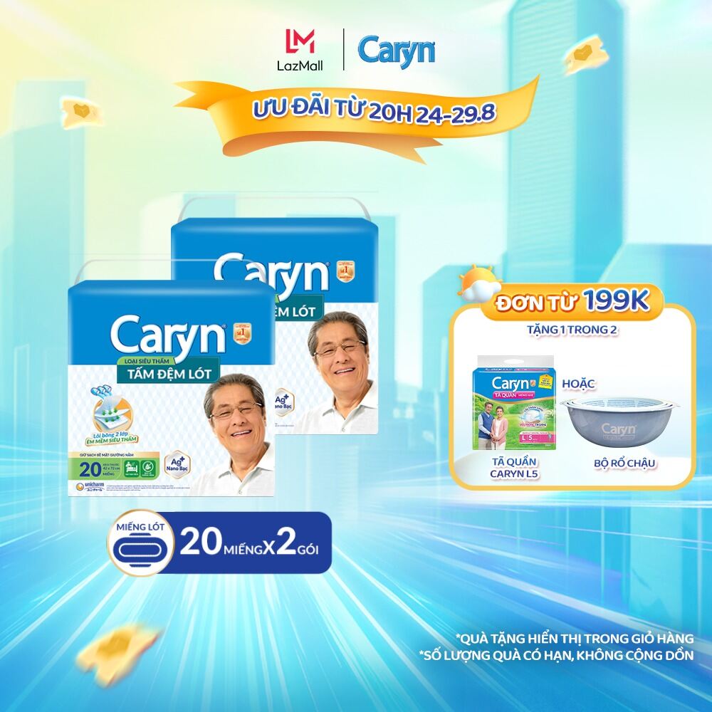 Combo 2 Tấm đệm lót Caryn dành cho người lớn 20 miếng/ gói
