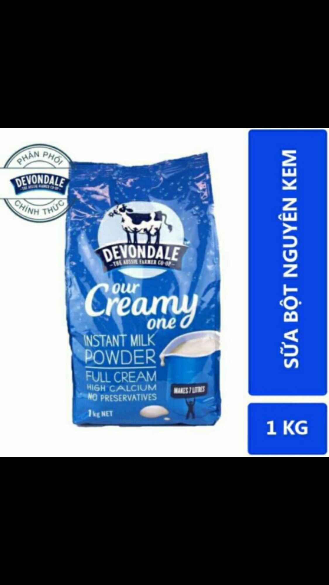 Sữa tươi dạng bột Devondale úc 1kg date 10/2023