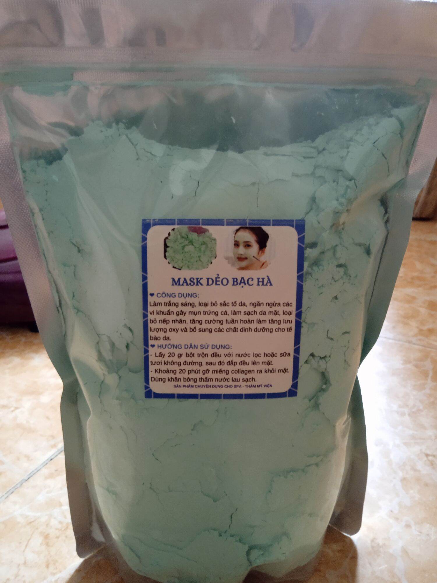 Mask Dẻo Bạc Hà Chuyên Dùng Cho Spa 1Kg.