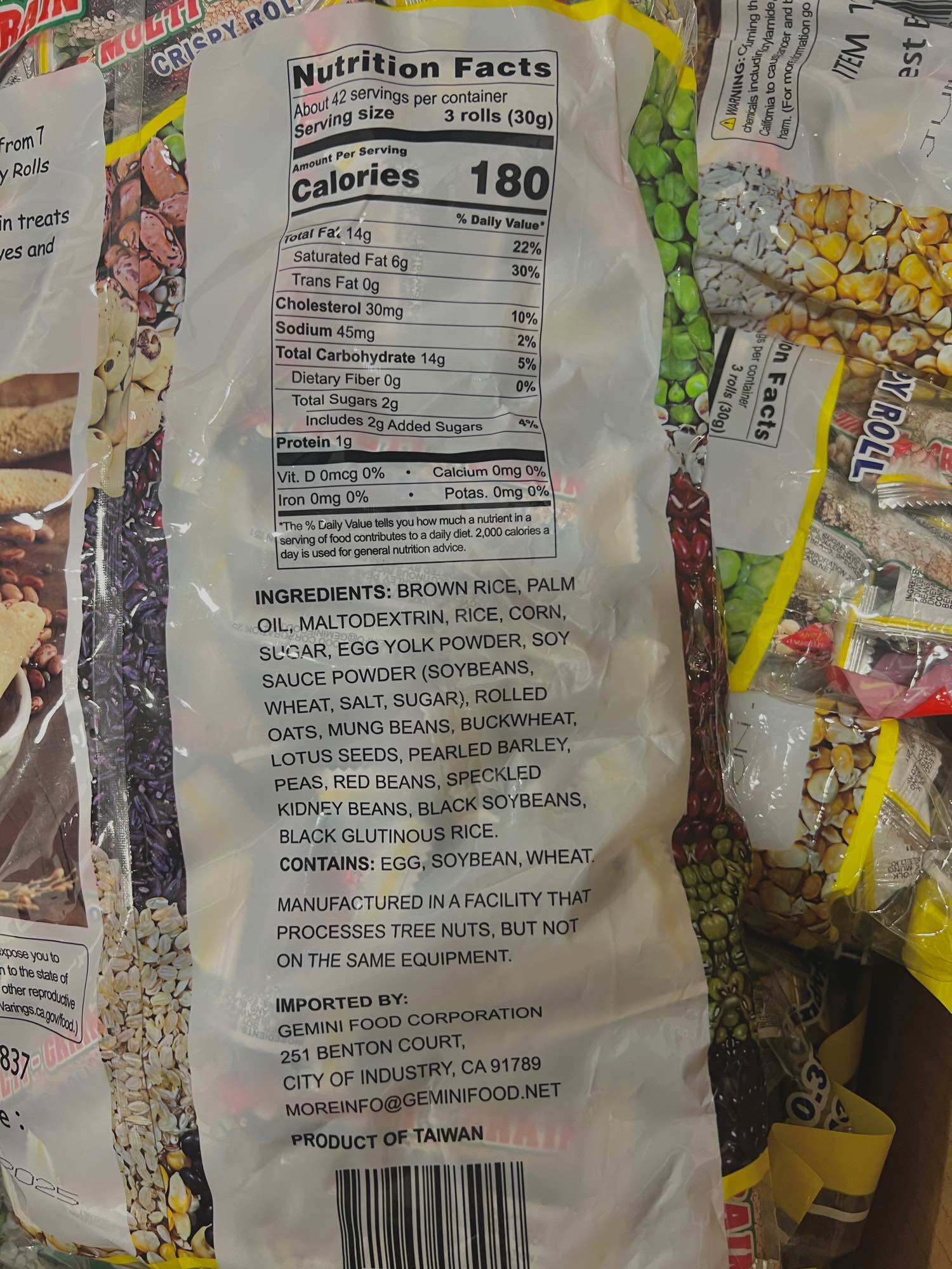 BÁNH NGŨ CỐC MULTI GRAIN CRISPY ROLL 1,25KG NHẬP KHẨU MỸ