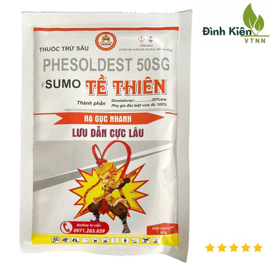  Thuốc trừ sâu Tề Thiên - Sumo Tề Thiên hỗ trợ cây trồng. Sử dụng trên cây trồng  Gói 40g  