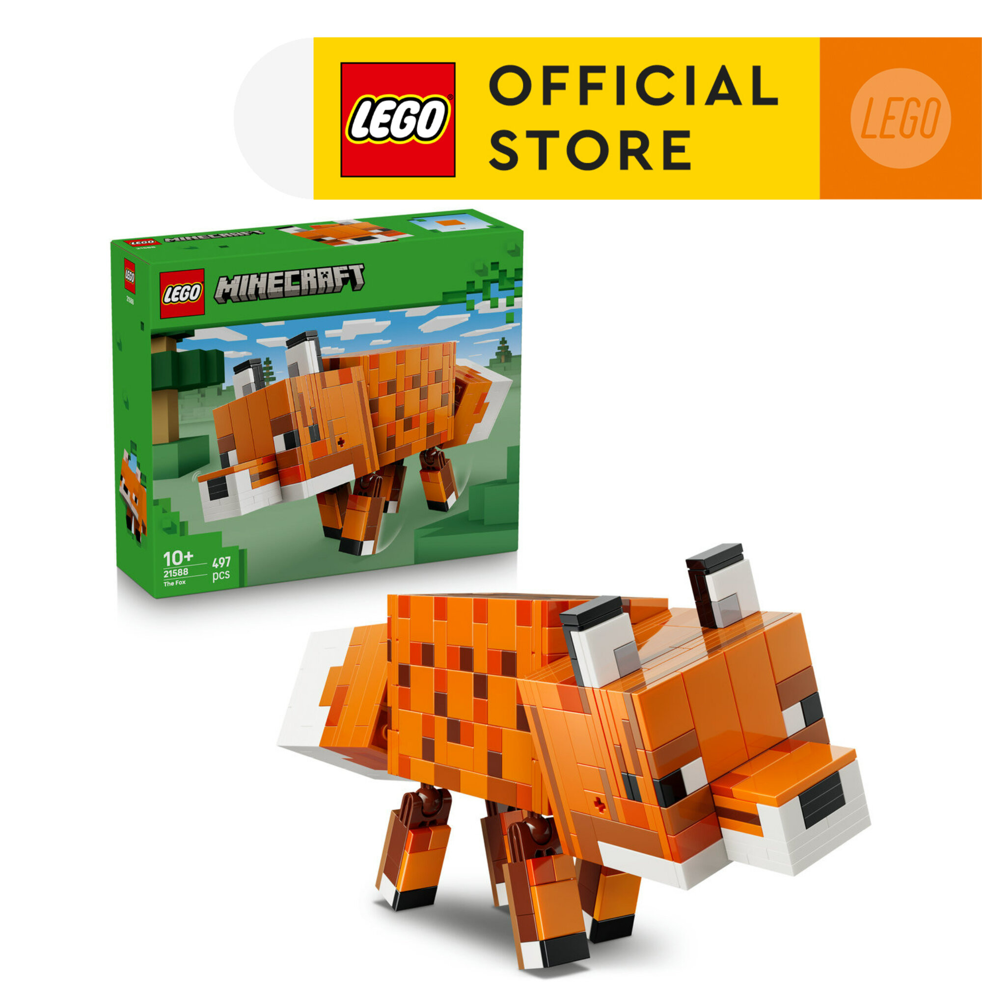 LEGO MINECRAFT 21588 Đồ Chơi Lắp Ráp Chú Cáo (497 chi tiết)
