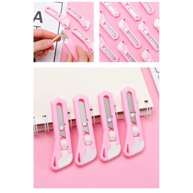 Dao Rọc Giấy Mini Màu Hồng Cute Dễ Thương