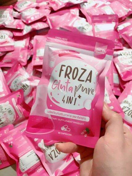 Viên uống trắng da froza gluta pure 4 in 1 thái lan - gói 60 viên