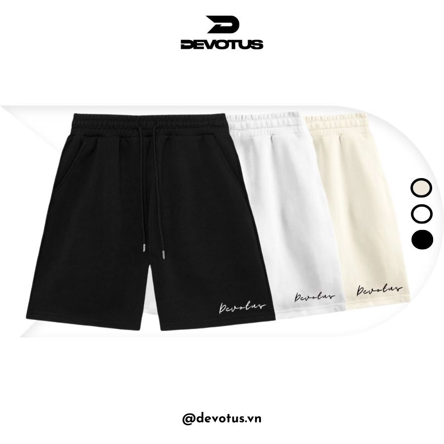 Quần short Devotus Local Brand Unisex Signature Q001 Thêu logo