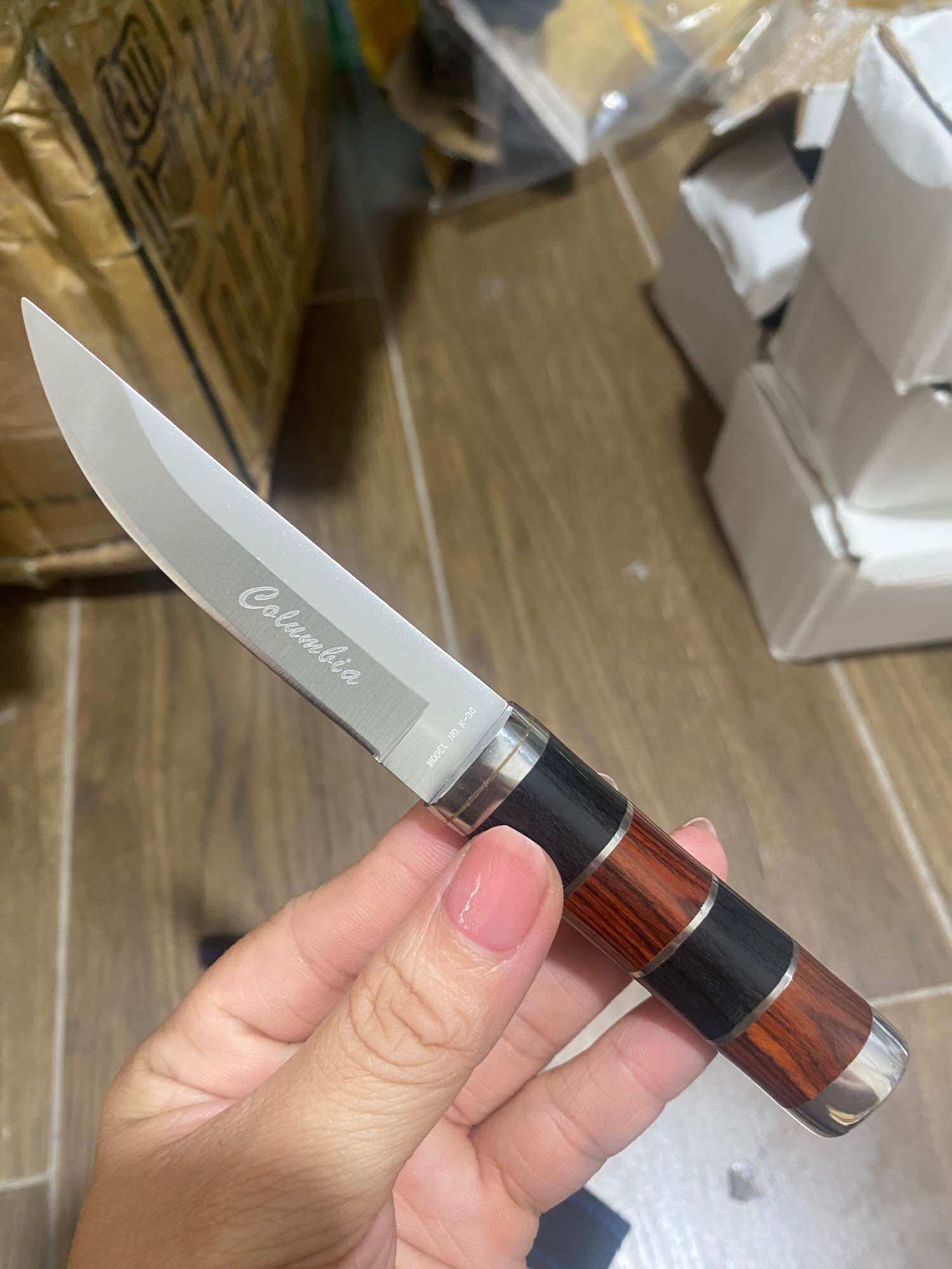 Dao gọt hoa quả mini có bao đựng, dài 16cm