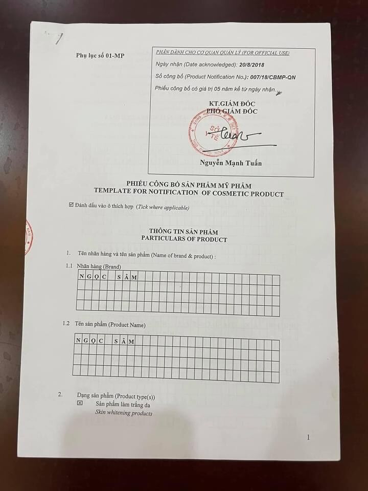 Mặt Nạ Bột Dưỡng Da Ngọc Sâm