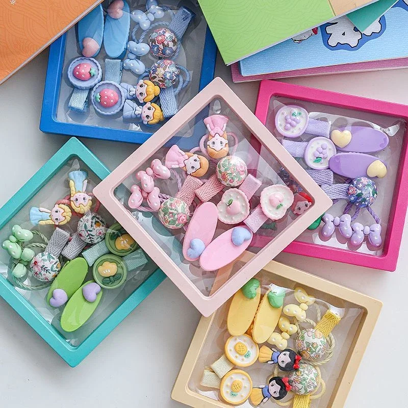 Set 10 món phụ kiện kẹp tóc, nơ cột tóc, cài tóc cho bé gái