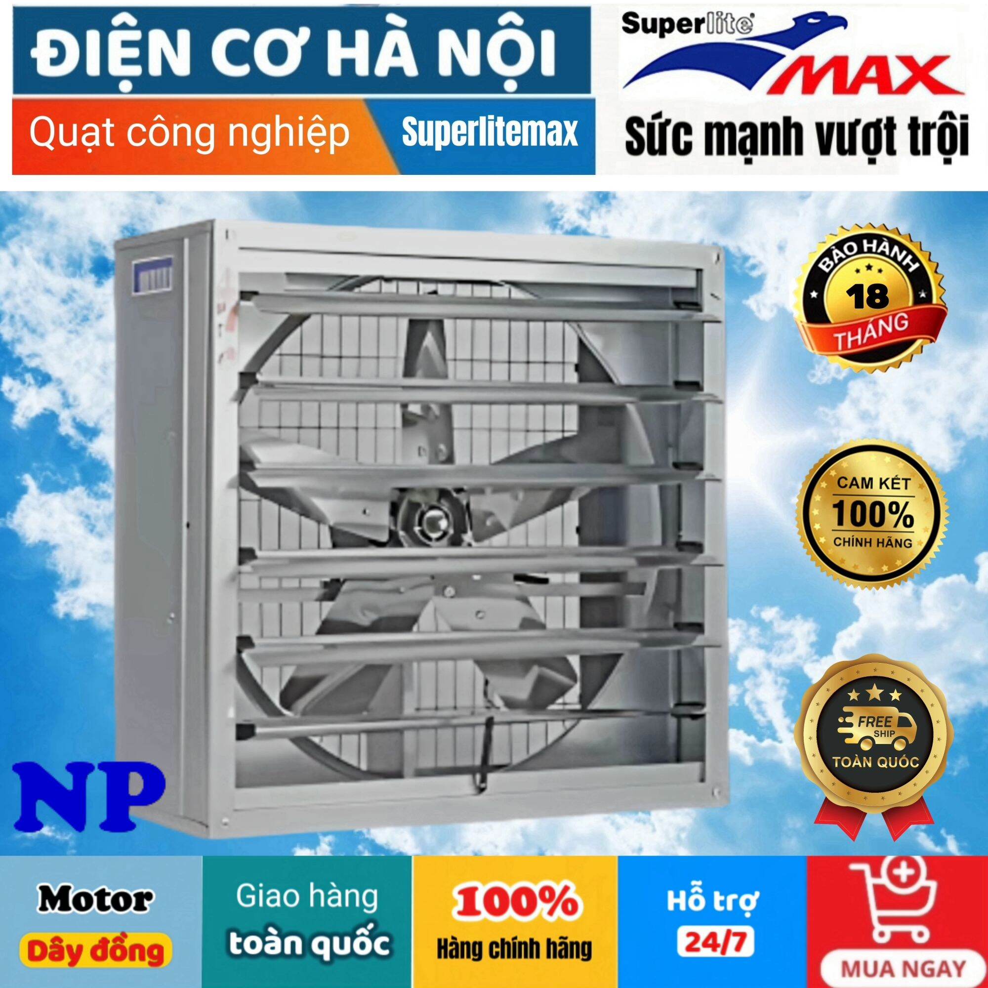 Quạt hút thông gió công nghiệp superlitemax shrv40cm, 50cm, 60cm, 70cm, 80cm