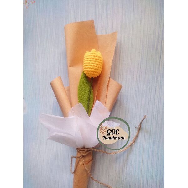 Hoa Tulip bằng len - Bó hoa tulip