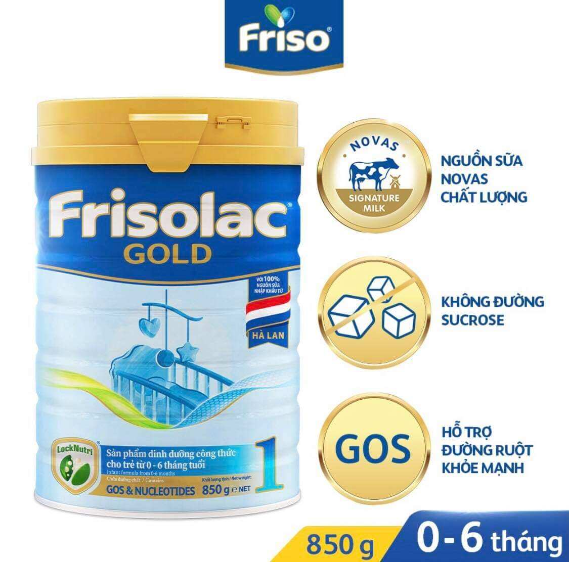Frisolac gold 1 850g date mới