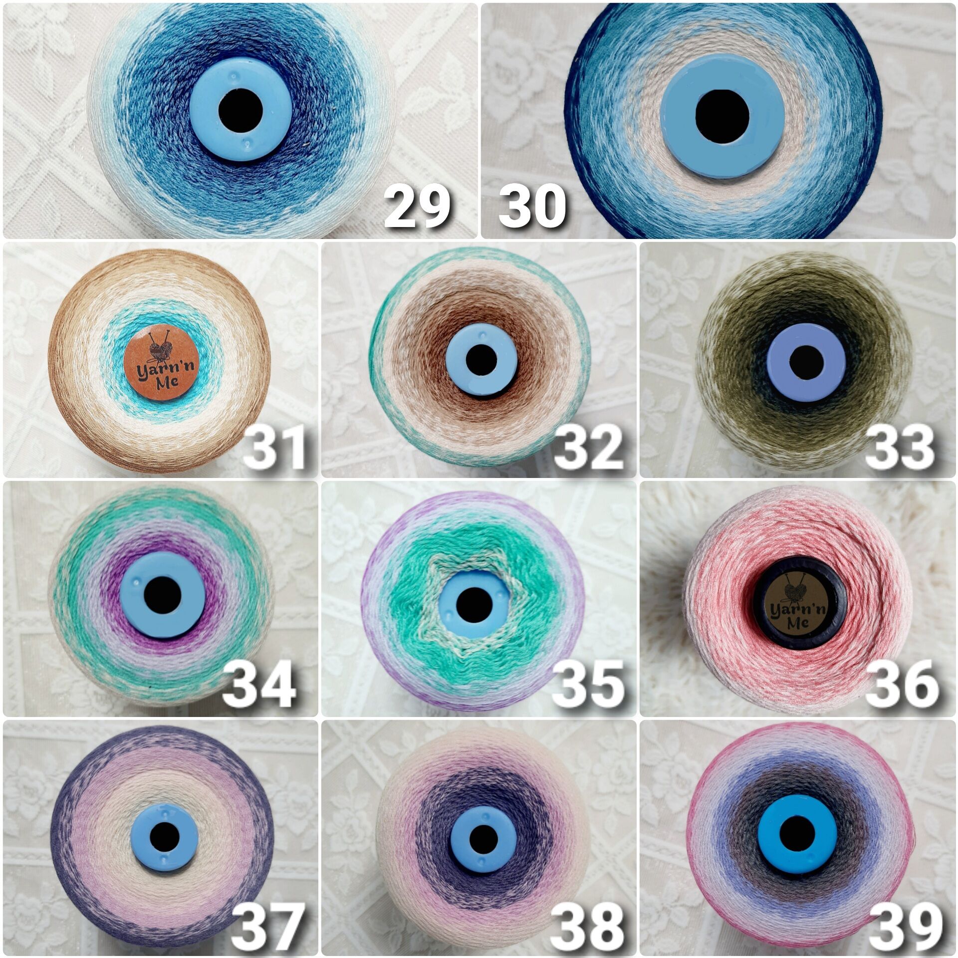 Sợi cotton Cầu Vồng nhập Thái se ombre 0.8mm, đan móc áo hè