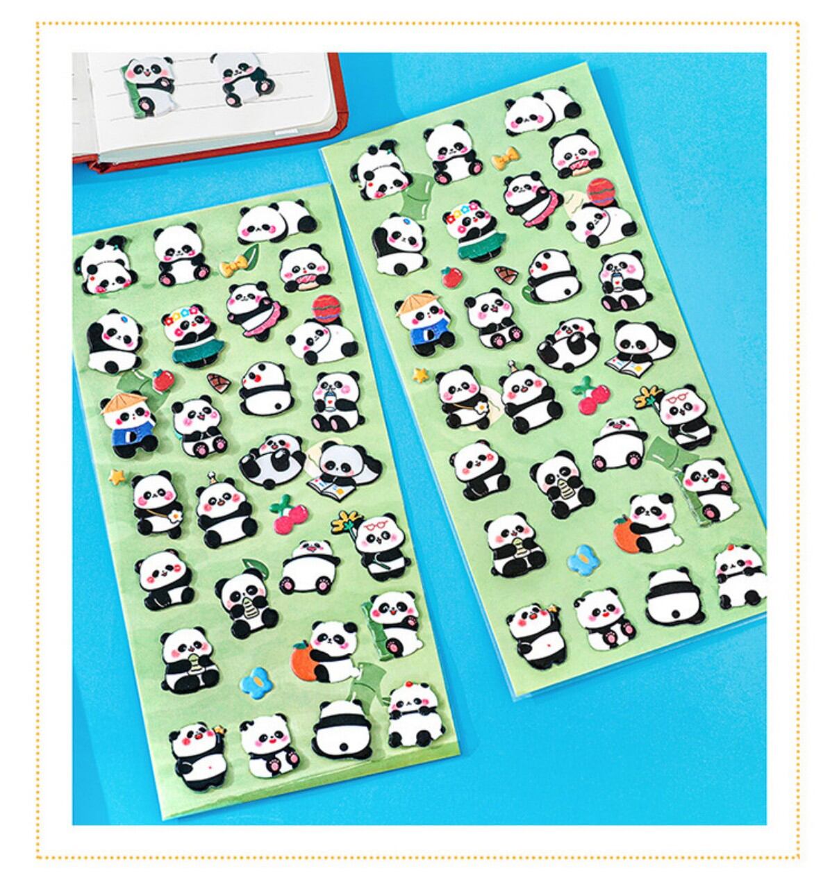 Hình dán sticker 3D gấu trúc panda (1 tấm)
