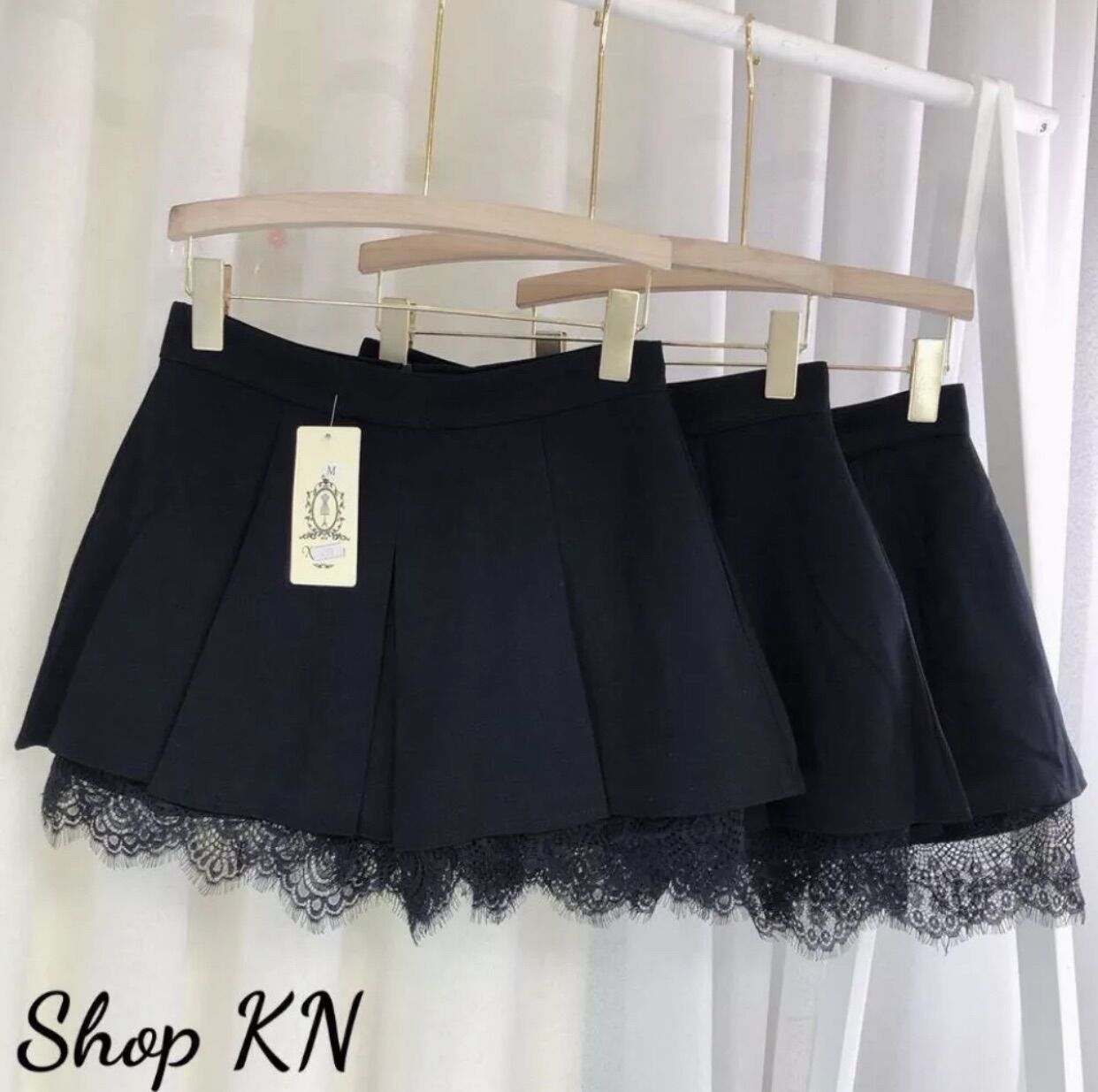 QUẦN VÁY PHỐI REN XẾP LY