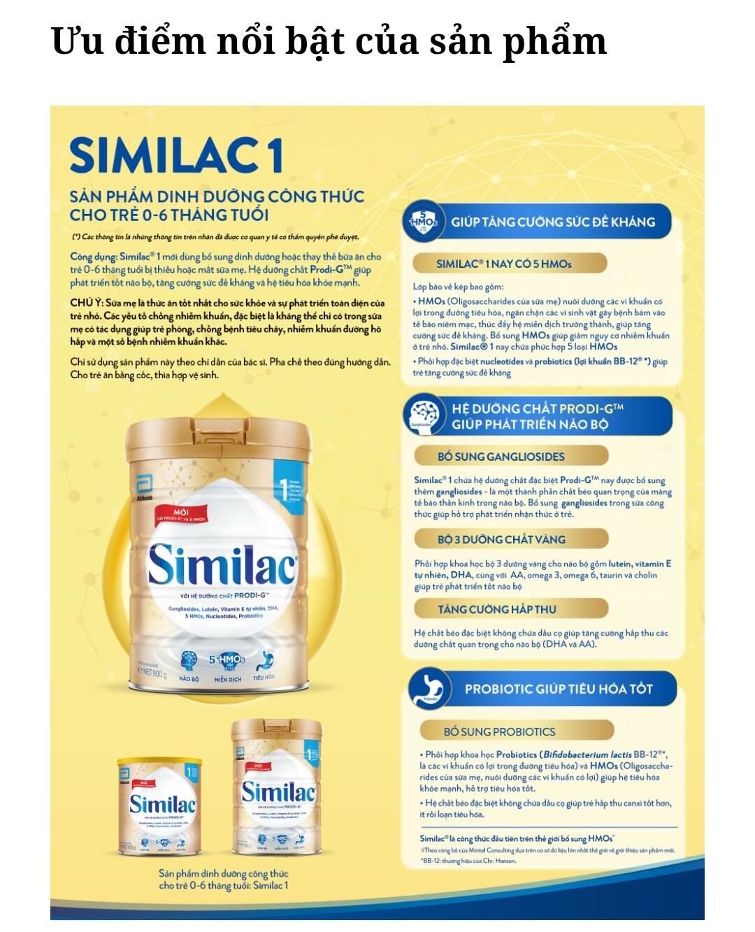Combo 2 Lon Sữa Bột Similac 1 400g (0-6 tháng) - Mẫu Mới 5G